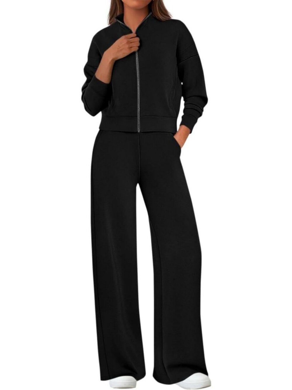 Chic Women's 2 Piece Fall Sweatsuit Set - Cozy Casual Outfit for Autumn